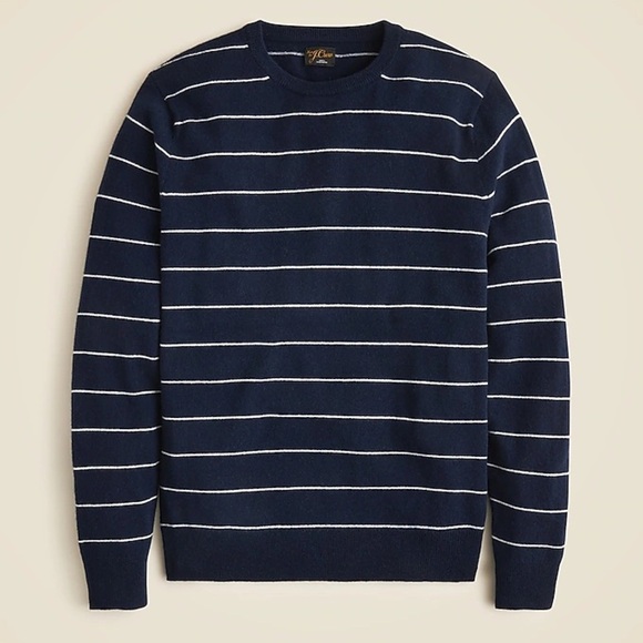 J. Crew Cashmere crewneck sweater in stripe - Picture 1 of 7
